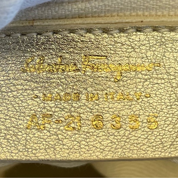 Ferragamo Authentic Vintage Cream Shoulder Bag with Silver Accents/Gold Hardware - Picture 11 of 16
